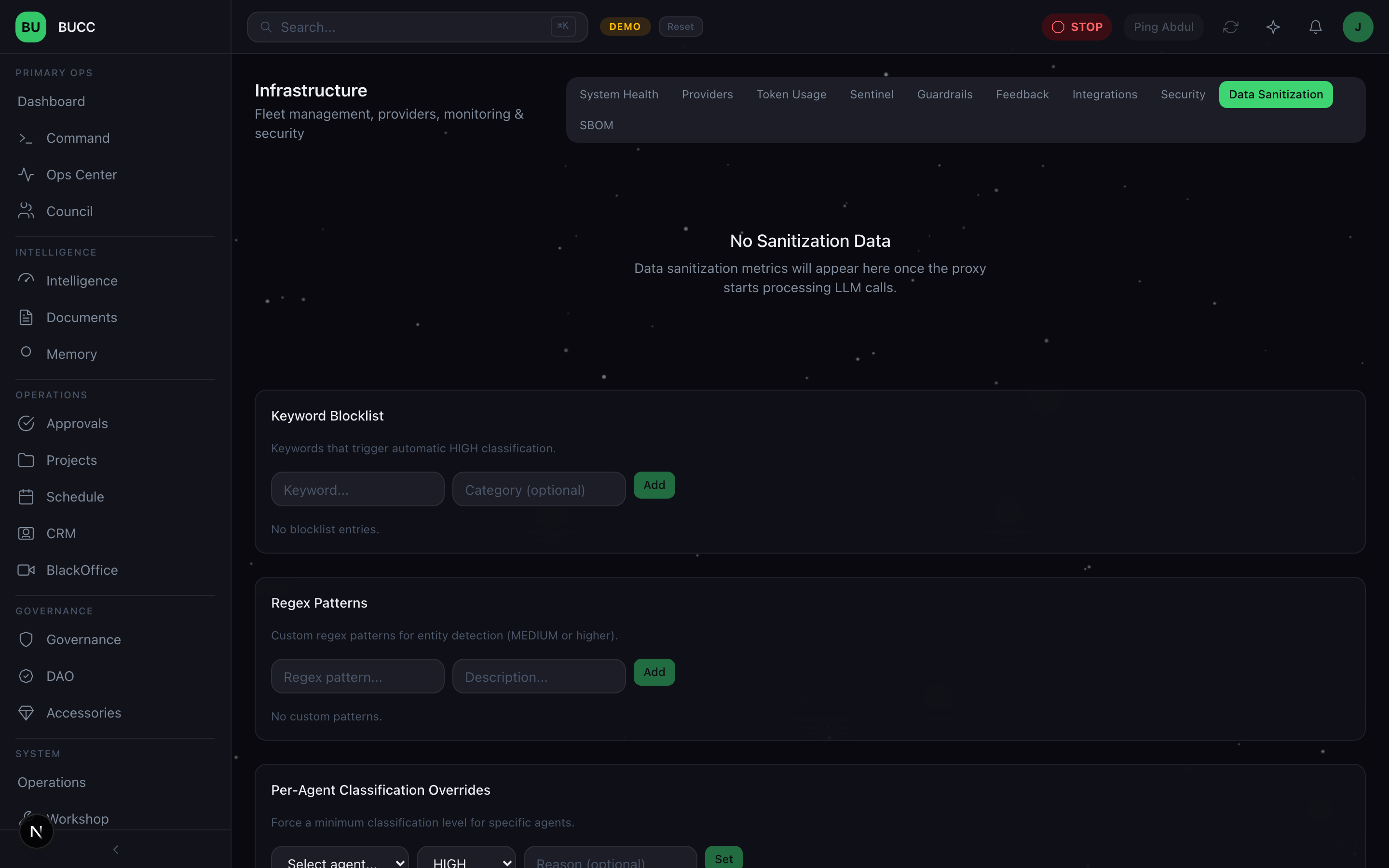 Data Sanitization Proxy enforcing per-agent classification rules